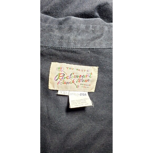 Space Cowboy XXL Western Shirt Two-Tone Embroidered, Shotgun Cuff, Statement - Picture 16 of 16